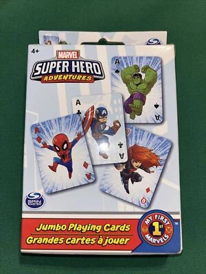 Marvel Super Hero  Jumbo Playing Cards 5” X 31/2”   NEW SEALED  - Image 1 of 4