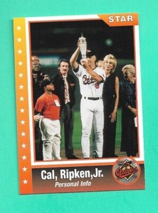 (1) CAL RIPKEN JR BALTIMORES ORIOLES STAR # 63 NM-MT CARD (H7203)