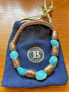 Bradford Exchange Bracelet with Turquoise & Copper Beads - Picture 1 of 5