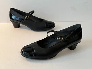 SAS Isabel Blockabsatz Mary Janes schwarz Lederkappe Damengröße 9M – gebraucht, in einwandfreiem Zustand - Bild 1 von 13