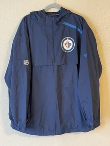 Men’s 2XL NWOT Winnipeg Jets Fanatics Authentic Rinkside Anorak 1/4 Zip Jacket - Picture 1 of 9