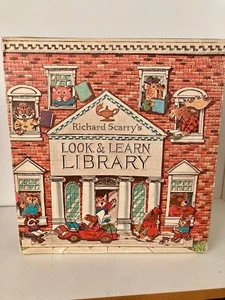 RARE 1971 Richard Scarry’s Look and Learn Library Full Set in Original Box - Picture 1 of 14