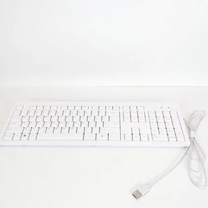 HP 125 White Wired Slim USB Keyboard US M52961-001 Model: TPA-P001K - Picture 1 of 8
