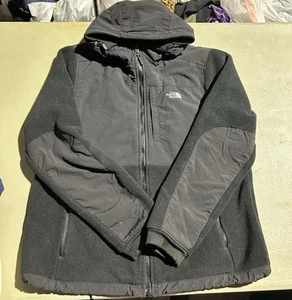 The North Face Womens Size Large Denali Hooded Fleece Full Zip Jacket Black - Picture 1 of 14