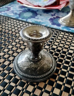 Candelabro vintage con peso de ley Rogers modelo #3001 Foto 1 de 4