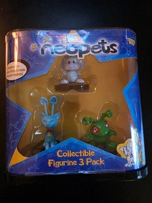 Paquete de 3 estatuillas coleccionables de Neopets selladas: juguetes Kacheek, Aisha, Grundo Thinkway Foto 1 de 3