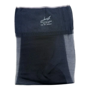 1PR VINTAGE HANES 415 Reinforced SHEER RHT NYLON STOCKINGS Size 9 1/2 M Navy - Picture 1 of 2
