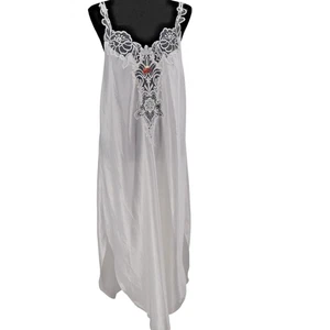 Maxi Vestido Sin Mangas De Colección Dinastía California Lencería Nupcial Encaje Talla Grande 1X - Imagen 1 de 9