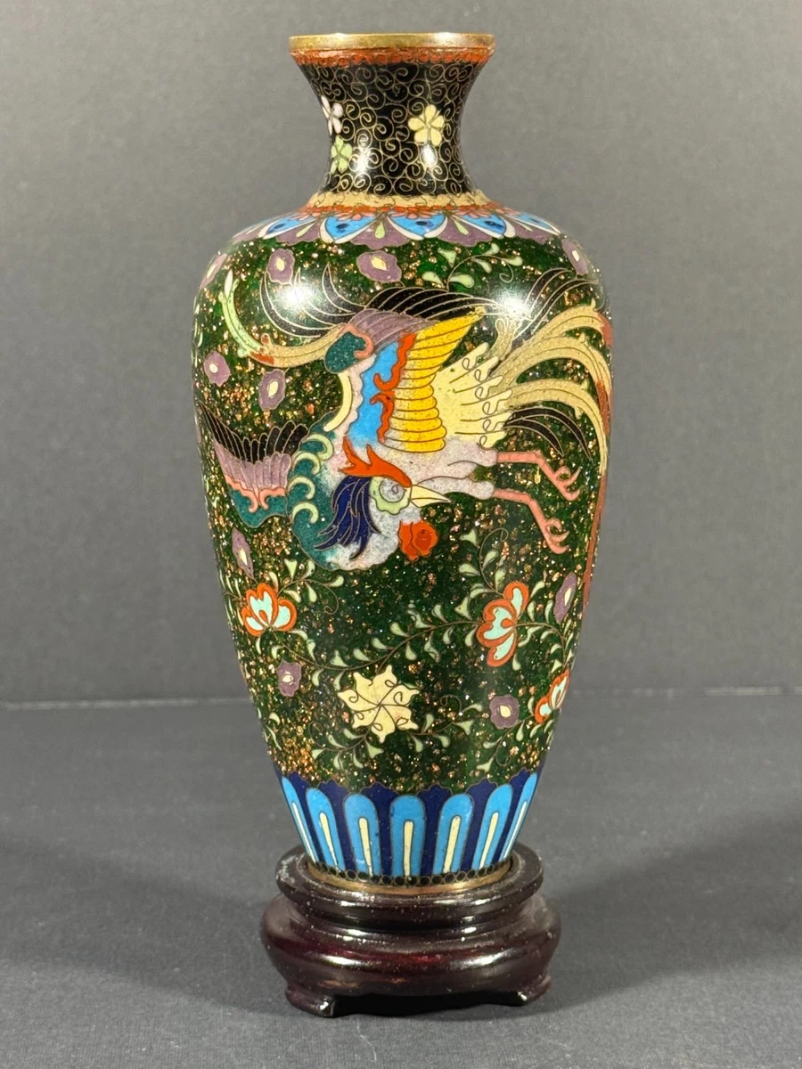 1851 七宝焼 景泰藍 花瓶5客 3美元淘来的精致小花瓶竟是日本名师作品