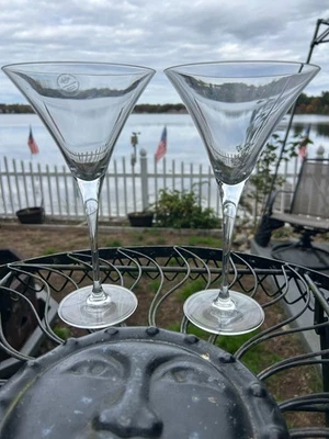 Juego de 2 Vasos Martini en Excelente Estado Uno con Etiqueta Lenox Toscana Foto 1 de 3