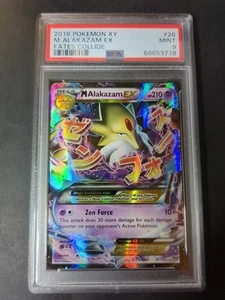 2016 POKEMON XY FATES COLLIDE 26/124 M ALAKAZAM EX - PSA 9 - Picture 1 of 2