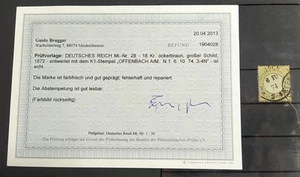 Brustschild Mi.Nr. 28 gestempelt 18 Kr. 2800M€! Befund Brugger BPP (G1) - Bild 1 von 6