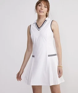 Vineyard Vines White Performance Piped Sleeveless Dress Size XXS Women’s Girls - Picture 1 of 12