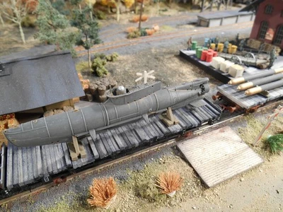 HO Roco Minitanks German Navy Mini Sub Cars A2269 Custom Hand Painted - Image 1 of 4