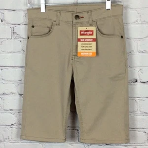 Wrangler Boys Sz 12 Shorts Khakis Slim Straight Adjustable Waist Hiking Outdoor - Picture 1 of 10