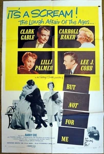 Pero no para mí - Clark Gable, comedia romántica Carroll Baker - póster de la película 1959 - Imagen 1 de 2