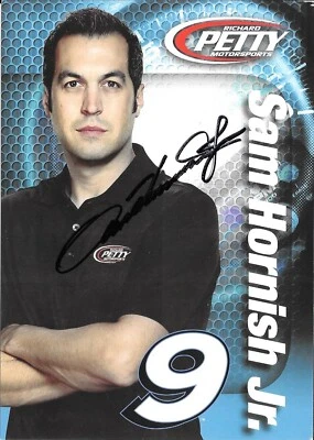 SAM HORNISH JR. NASCAR Autographed POST CARD 2015 #9 PETTY ENT. - Image 1 of 2