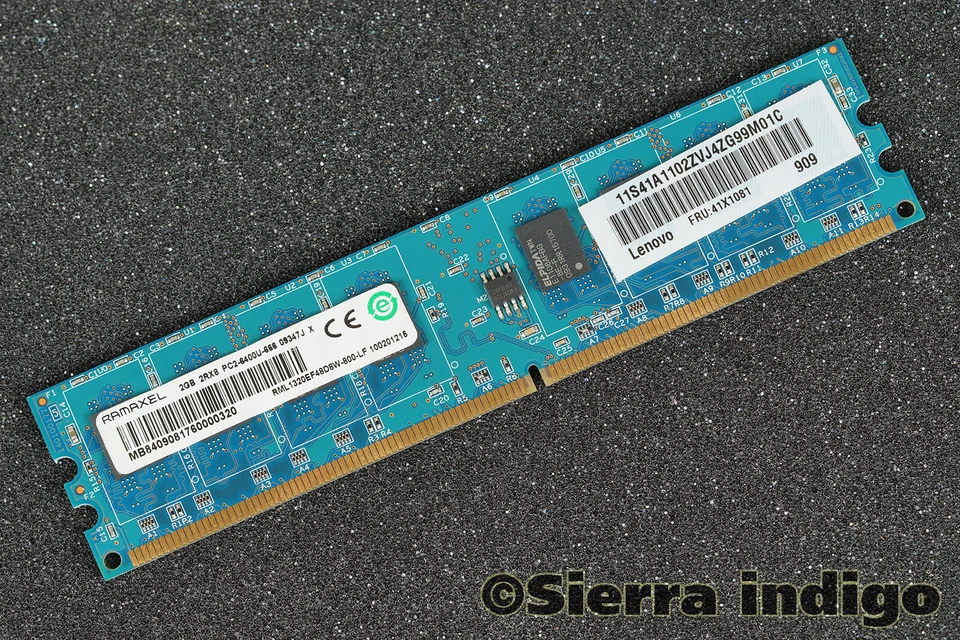 RML1320EF48D8W-800-LF Ramaxel PC2-6400U-666 2RX8 2GB Memory RAM DDR2-800MHz - Immagine 1 di 1