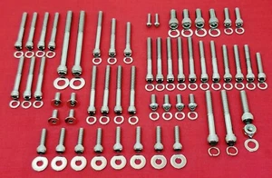 2003-2007 BUELL XB9 XB12 POLISHED STAINLESS STEEL ENGINE BOLT KIT SET - Picture 1 of 1