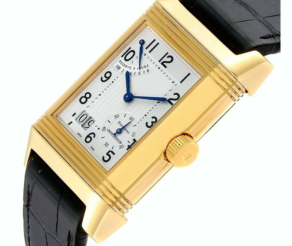 18K Jaeger LeCoultre Big Date Large Reverso with 8 Day Power Reserve - Full Set - Image 1 of 4