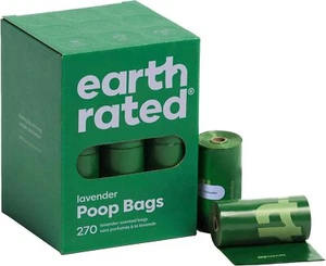 Earth Rated Dog Poop Bags 270ct Leak Proof Extra Thick Lavender Scented Rolls - Picture 1 of 9