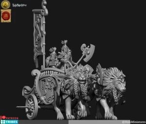 High elves Lion chariot Wargames - 9th age - tabletop gaming - old world - Imagen 1 de 10