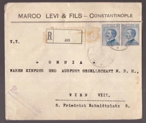 Italia Regno, raccomandata da Costantinopoli per l'Austria del 1920 -GW92 - Imagen 1 de 3