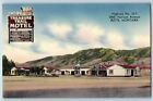 Butte Montana MT Postcard Treasure Trail Motel Mountain Panoramic View Vintage