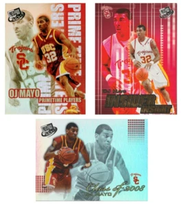 (Lote de 3) Tarjetas de baloncesto Press Pass 2008 O.J. Mayo #PT-10, #11-7, #CL-2 - Imagen 1 de 7