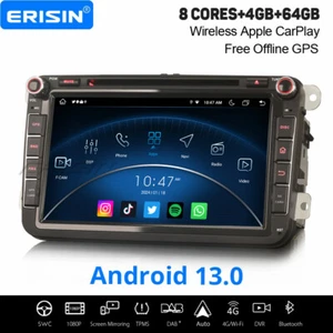 8" Android 14 Navi Carplay Autoradio Für VW Golf 5/6 Passat B6 Touran Skoda SEAT - Bild 1 von 24
