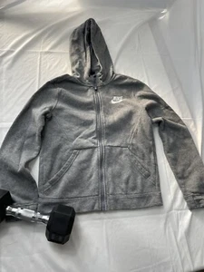 Women's Nike Sportswear Fleece Full-Zip Hoodie BV4128-071 Gray Large - Picture 1 of 5