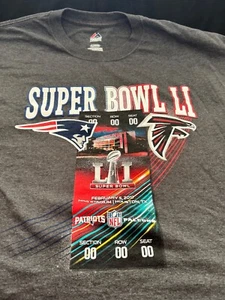 SUPER BOWL LI TEE SHIRT (Grey-XL) - PATS V FALCONS 2017-( Super Comeback game) - Picture 1 of 9