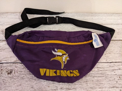 Vintage Minnesota Vikings NFL Adult Unisex Fanny Pack Athletic Waist Bag Cover