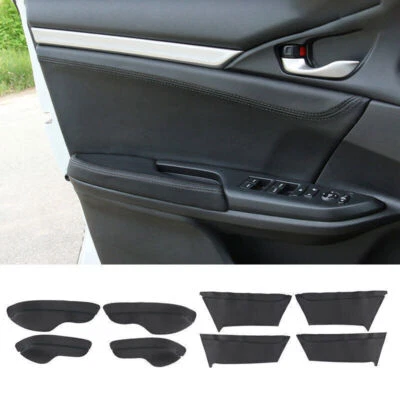 Panel de reposabrazos de puerta interior cuero negro mate para Honda Insight 2019-2022 Foto 1 de 4