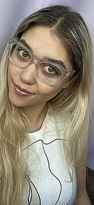 New ALAIN MIKLI A03025 0100 Crystal Clear 51mm Women's Eyeglasses Frame Italy - Picture 1 of 11