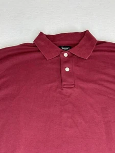 Haggar Men's Polo Shirt Large Burgundy Performance Wear Cool 18 Short Sleeve L - Picture 1 of 7