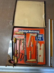 Kinderwerkzeug Werkzeugkasten Laubsäge DDR Spielzeug - Bild 1 von 6