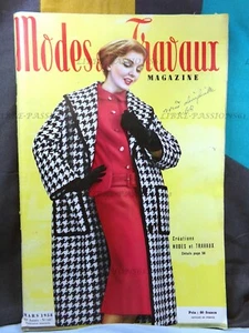 MAGAZINE MODES & TRAVAUX AVEC SUPPLÉMENTS COUTURE ET LECTURE, N°687, MARS 1958 - Picture 1 of 12