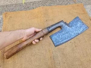 Huge Antique Hand Forged German Side Axe Board Goosewing Carpenter's Hewing - Picture 1 of 19