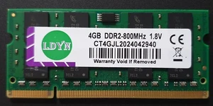 4GB SODIMM DDR2 1x 4GO PC2-6400 LDYN (Micron) 800 MHz - Imagen 1 de 4