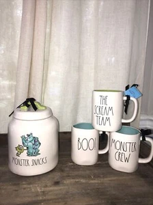 Rae Dunn Monsters Inc Disney/ Pixar Canister And Double Sided Mug Set (3) - Imagen 1 de 3