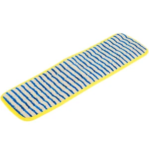 Rubbermaid FGQ81000YL00 HYGEN 18" Microfiber Scrubber Mop Pad (6 Pack) Q810 - Picture 1 of 4