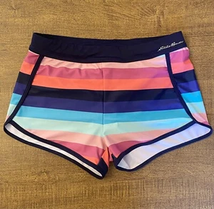 Eddie Bauer girls Active Compression Shorts - Rainbow Color Stretch Size M 10/12 - Picture 1 of 3