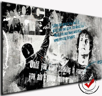 Rocky Balboa Bild Leinwand Sport Box Wandbild Film Pop Art Banksy style Bilder - Bild 1 von 4