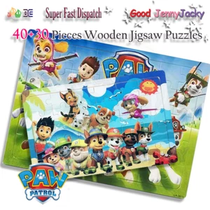 30 + 40 Pieces Paw Patrol Thick Wooden Jigsaw Puzzles Best Toys Gifts for Kids - Bild 1 von 3
