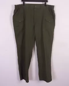 vintage 80s 90s BSA Boy Scouts Cargo Uniform Pants Snap Elastic Waist 46 X 31 - Picture 1 of 7