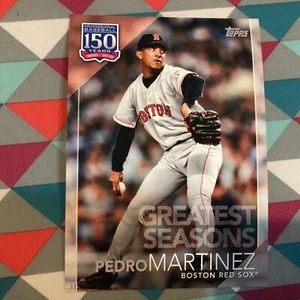 #112 Pedro Martinez Red Sox 5x7 Silver 07/49 made 2019 Topps 150 Years Greatest - Picture 1 of 2