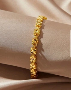 Herz Bettel Design Armband Gold sieht wunderschön aus - Bild 1 von 3