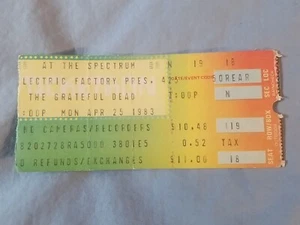 April 4-25-83 1983 Grateful Dead Ticket Stub Spectrum Philadelphia - Picture 1 of 2