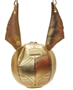 LOUNGEFLY HARRY POTTER QUIDDITCH GOLDEN SNITCH CROSSBODY BAG~ WITH TAGS~ NEW~ - Picture 1 of 7